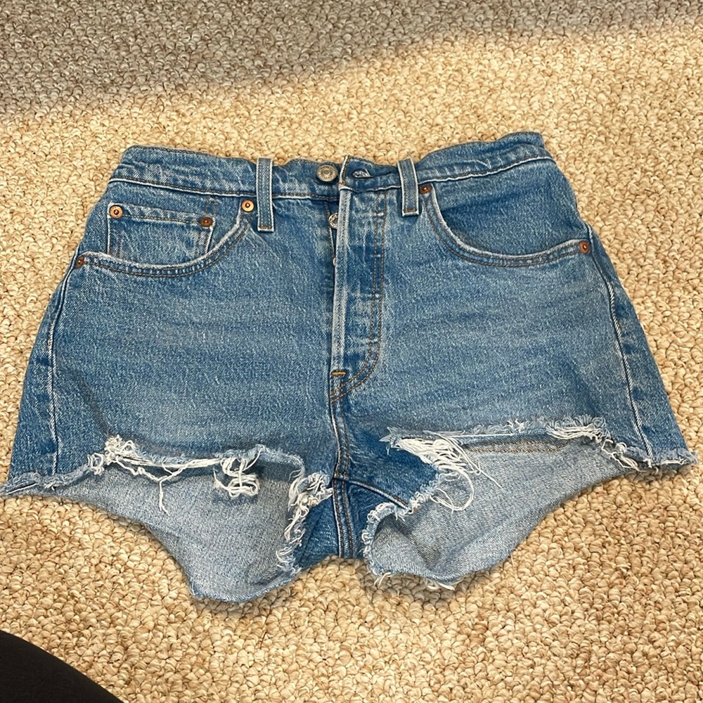 Levi 501 High Waisted Jean Shorts